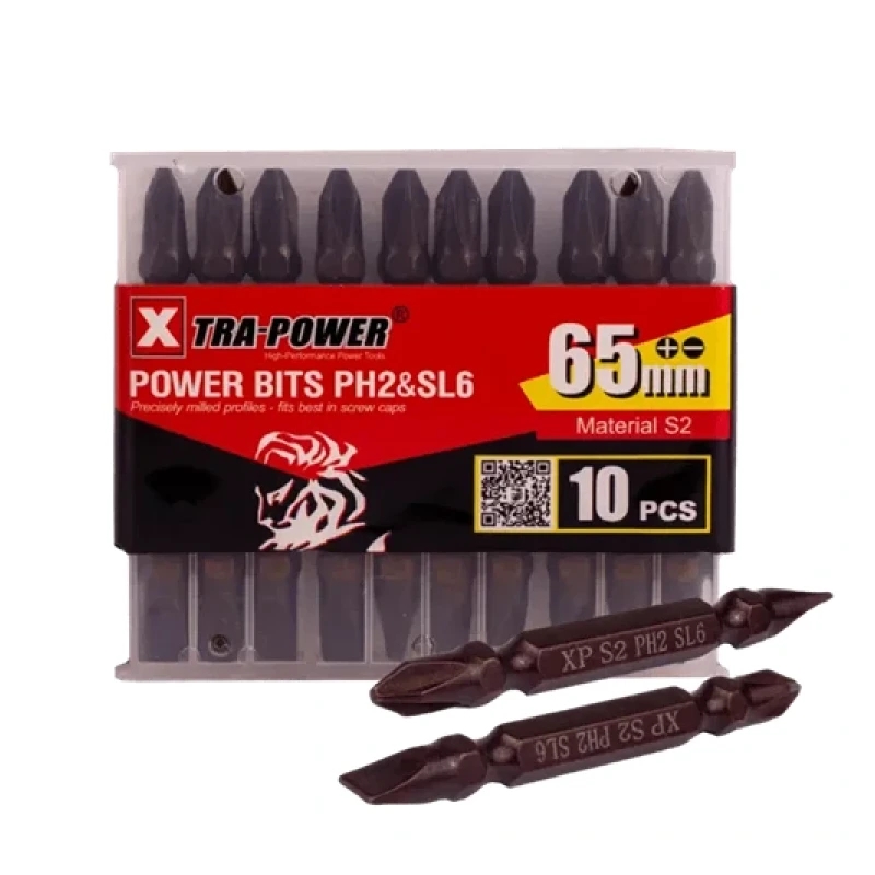 Xtra Power 65Mm +/- Screw Driver Bit Ph2/Sl6