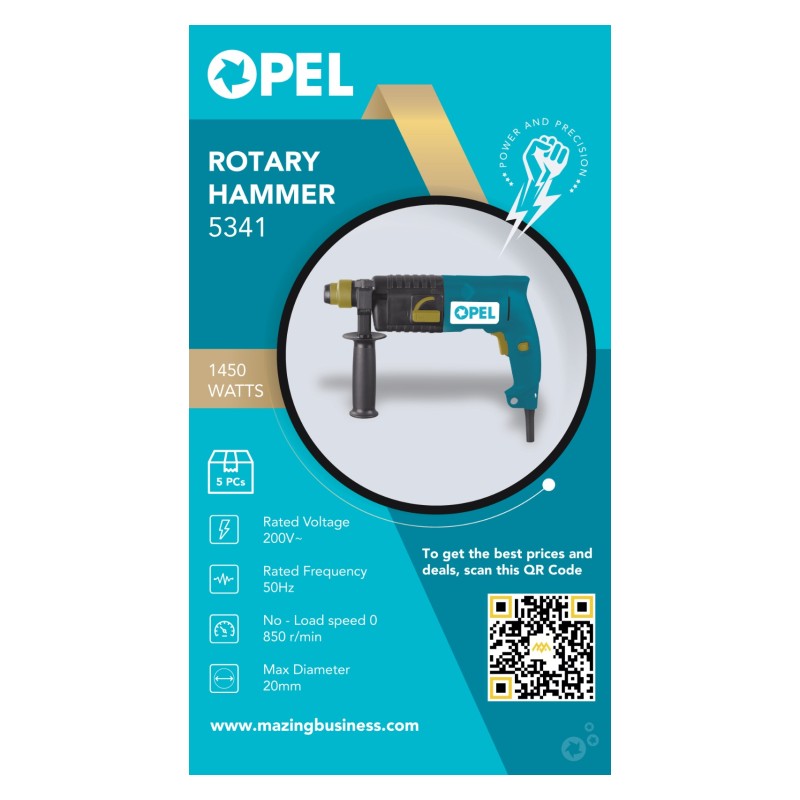 OPEL 5341 - 20mm ROTARY HAMMER (1450Watts)