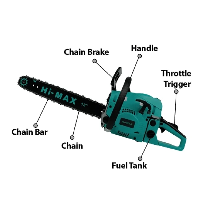 Hi Max 18 Inch Gasoline Chain Saw 450Mm 58Cc Ic058A
