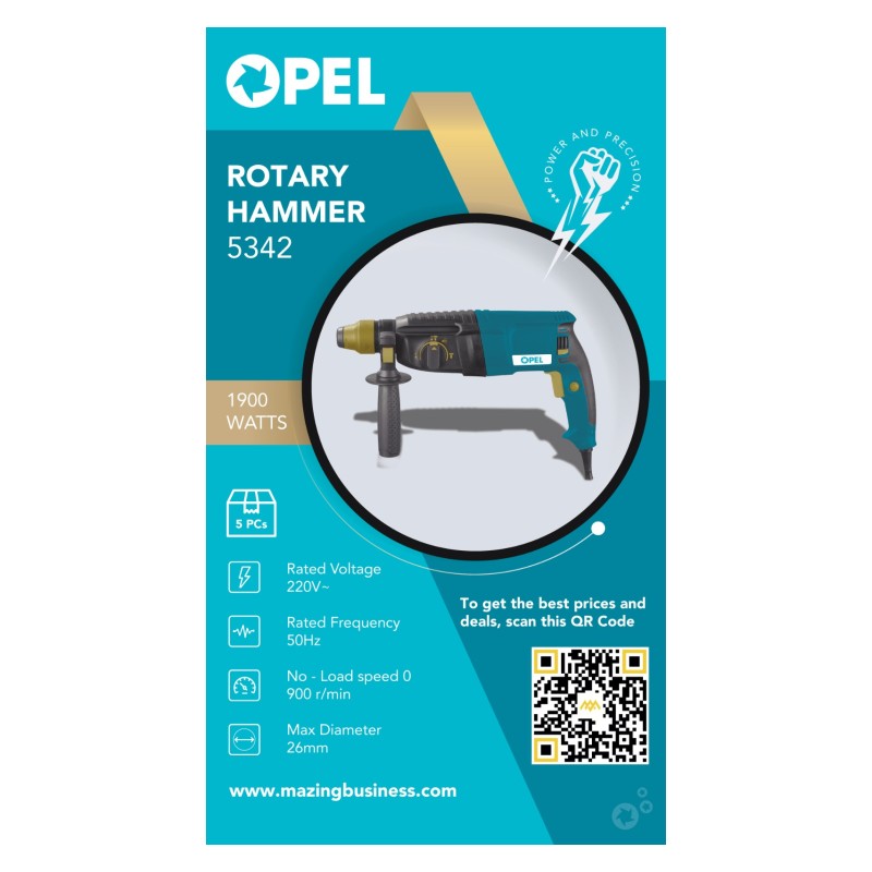 OPEL 5342 - 26mm ROTARY HAMMER (1900Watts)