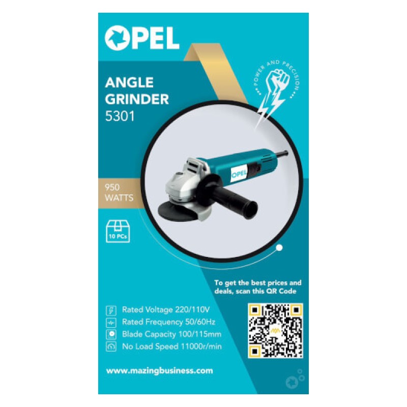 OPEL 5301 - 4" ANGLE GRINDER (950Watts)