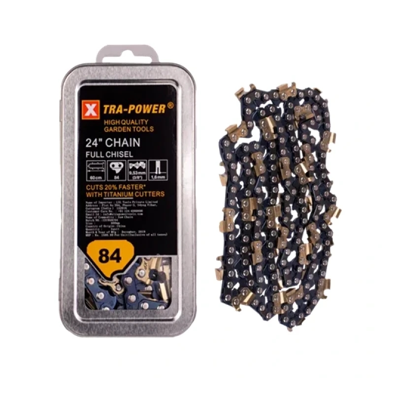 Xtra Power Metal Box Chain Titanium - 18 Inch
