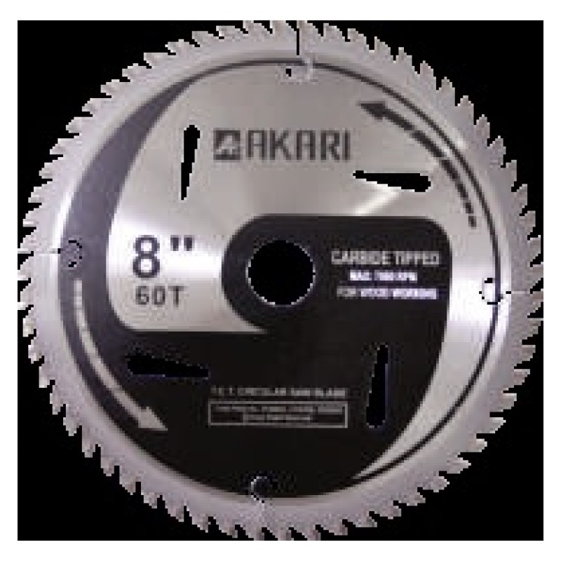 Akari TCT FOR WOOD CUTTING (AKARI) 8" X 60T (50PCS)