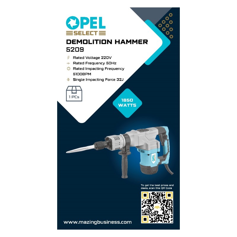 OPEL SELECT 5209 - 9KG DEMOLITION HAMMER (855)