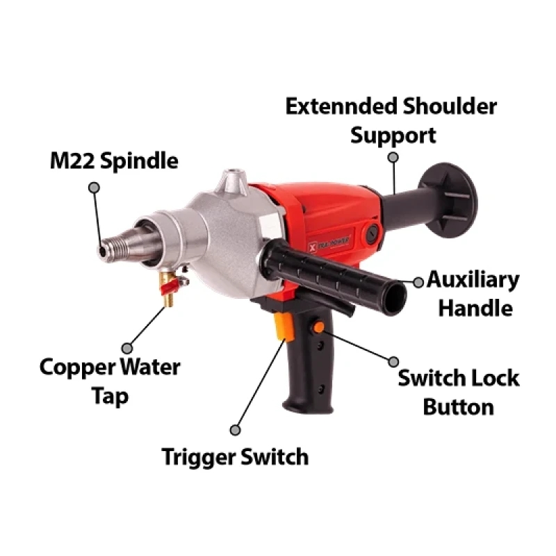 Xtra Power 4 Inch Xpt490 1880W Diamond Core Drill 90Mm