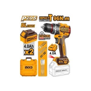 INGCO BRUSHLESS CORDLESS IMPACT DRILL 96NM - CIDLI20968