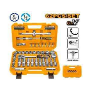 INGCO 62 PCS 1/2" SOCKET SET - HKTS12602