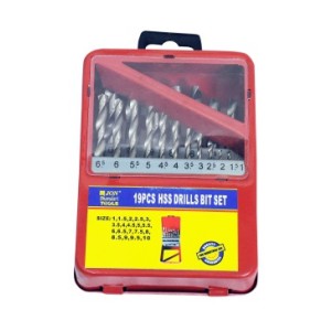 JON BHANDARI HSS DRILL BITS 19PCS RED BOX