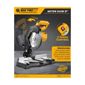 MAF 8" MITRE SAW 1400W WITH BLADE (3 SPEED CONTROL) - MPMS208