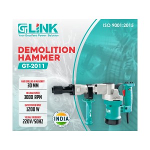 GT LINK DEMOLITION HAMMER MACHINE (5KG) 17 MM (0810B) (WITH 4 SCREW HEAD) 1200 W - GT-2011