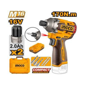 INGCO 16V CORDLESS IMPACT DRIVER 6.35MM - CIRLI16178