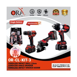 ORA CORDLESS COMBO KIT 21V BRUSHLESS - OR-CL-KIT-3