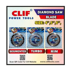 CLIF DIAMOND BLADES FOR MARBLE (PREMIUM) BLUE 5"X9T SEG X 22MM