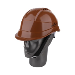 ALKO PLUS RATCHET TYPE SAFETY HELMET WITH VENTILATION SLOTS (BROWN) - APS 131 (ISI CERTIFIED)