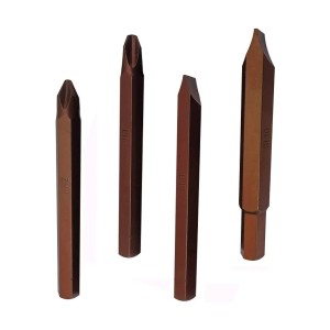 CIC 4PCS IMPACT DRIVER BIT SET PH2*40MM /PH3*40MM SILVER SMOLL
