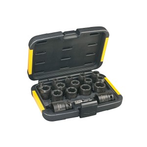 DEWALT 17 PCS IMPACT SOCKET SET SIZES: 6 TO 27MM WITH SOCKET BIT HOLDER DT7506-QZ
