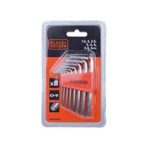 BLACK & DECKER 8PCS HEXKEY SET BDHT81593