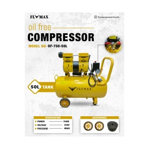 FLYMAX AIR COMPRESSOR OIL FREE 50 LTR 750 (ALU) OF-750-50L