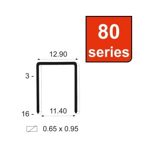 KAYMO STAPLES 8012 BLACK 80 SERIES ST8012BL (10000PCS/BOX)