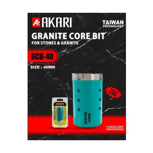 AKARI GRANITE CORE BITS (FOR ANGLE GRINDER) 40MM