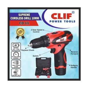 CLIF PREMIUM CORDLESS DRILL CD11A (10PCS)