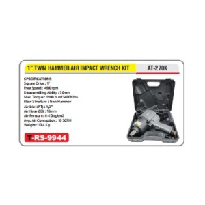 AKARI 1" TWIN HAMMER AIR IMPACT WRENCH KIT - AT-270K
