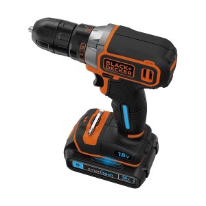 BLACK AND DECKER SMART TECH DRILL DRIVER KITBOX - BLUETOOTH ENABLED + USB CHARGING BDCDC18KST-GB