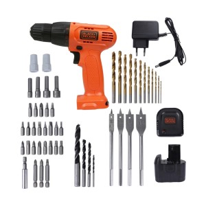 BLACK AND DECKER 9.6V NICAD DRILL DRIVER WITH 50 ACCESSORIES CD961K50-IN