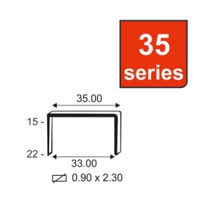 KAYMO STAPLES 3522 SG 35 SERIES ST3522SG (5000PCS/BOX)