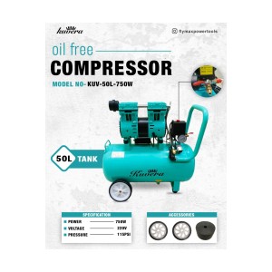 KUVERA 750W OIL FREE AIR COMPRESSOR 50LTR KUV-50L-750W