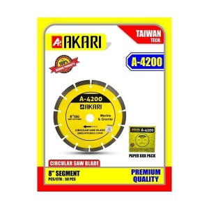 AKARI MARBLE CUTTING BLADE AKARI NEW SERIES A-4200 8" SEG 14T