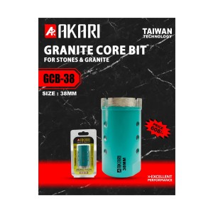 AKARI GRANITE CORE BITS (FOR ANGLE GRINDER) 38MM