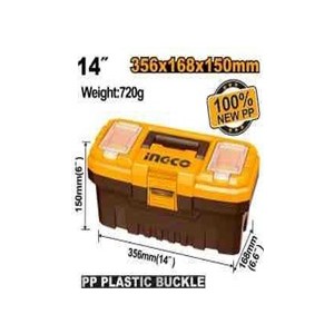 INGCO 14" PLASTIC TOOL BOX PBX1401