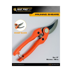 MAF PRO PRUNING SHEARS (SHARP BLADE) - 9" METAL