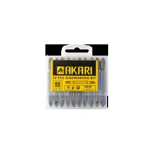 Akari SCREW DRIVER BITS 65MM (+/+) SILVER (10PCS SET) (20/200PCS)