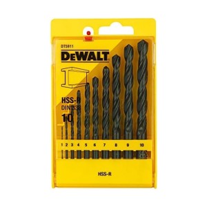 DEWALT 10 PCS HSS-R METAL DRILL BIT SET - 1 TO 10MM DT5911-QZ