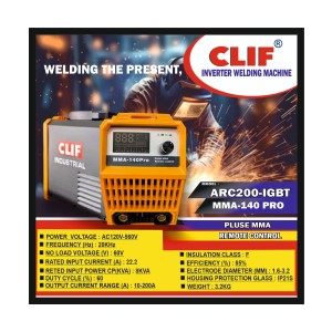 CLIF PROFESSIONAL WELDING MACHINES ARC 200 PRO. SINGLE/TWO PHASE WITH REMOTE - MMA 140