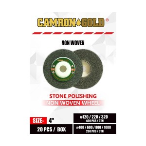 Camron Gold 4 Inch Non-Woven Pad For Marble & Granite 100Mm - 320 Grit