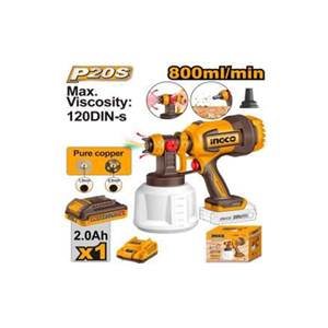 INGCO 20V CORDLESS SPRAY GUN 800ML/MIN - CSGLI20042