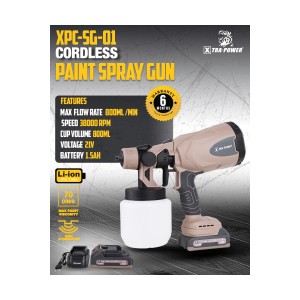 XTRA-POWER CORDLESS PAINT SPRAY GUN 21V - XPC-SG-01