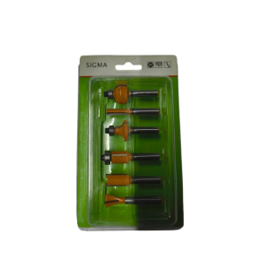 SIGMA TRIMMER BIT SET 6PC HIGH GRADE CARBON STEEL