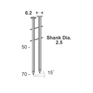 KAYMO COIL NAILS 2.5 X 65 (2.5") CN2565CU (300NAILS/COIL)