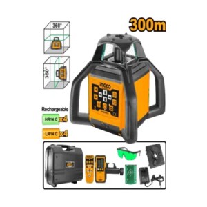 INGCO SELF-LEVELING ROTARY LASER LEVEL ( RANGE 300 METER , DIRECTION 4 SIDE) HLRL30051