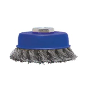 GOLDEN BULLET CUP BRUSH BLUE CAP M14 X 4 INCH TWISTED