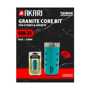AKARI GRANITE CORE BITS (FOR ANGLE GRINDER) 33MM