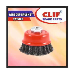 CLIF PROFESSIONAL WIRE CUP BRUSH -CRIMPED -BS -PROFESSIONAL 3INCHX M10 (75PCS)