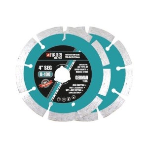 AKARI PRO MARBLE BLADE 4" HOT PRESS SEG 9 - 20MM BLISTER PACK B-100