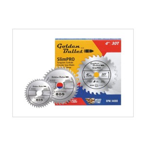 GOLDEN BULLET SLIMPRO TCT SAWS IN COLOUR BOX 4 INCHX40TX16MM SLIMPRO POLISHED