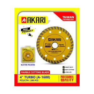 Akari MARBLE CUTTING BLADE AKARI NEW SERIES A-1600 4" TURBO (200PCS)