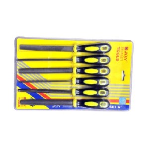 JON BHANDARI 6PCS FILE SET WITH HANDLE 8 INCH - F002